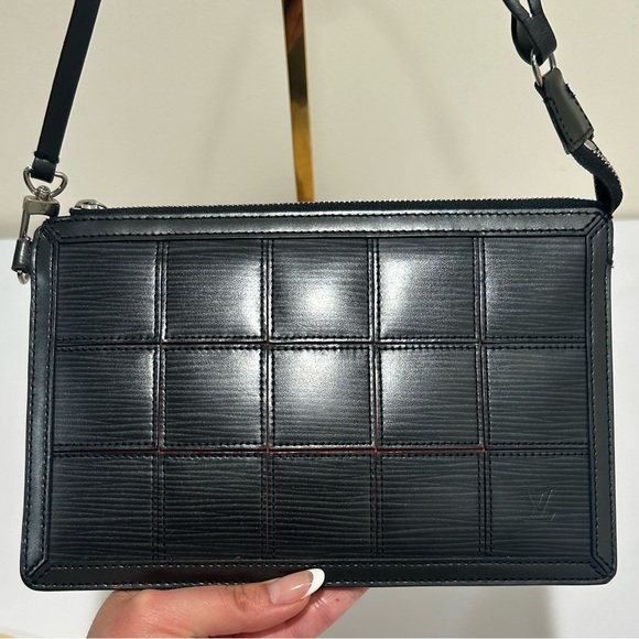 Louis Vuitton Handbags - Louis Vuitton Black Epi Stretch Delmonico Pochette